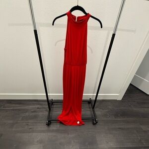 VENUS Vibrant Red High Low Dress